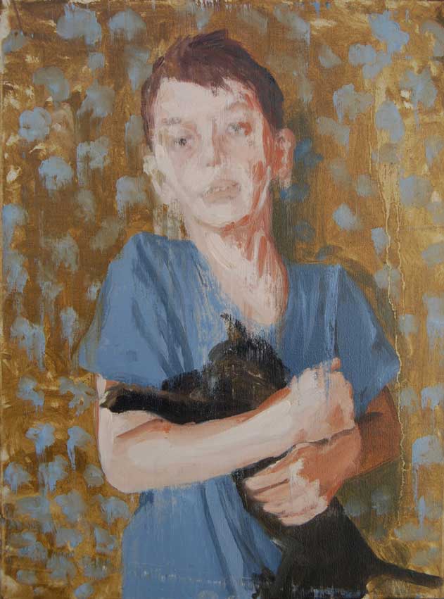 SITO-Gatto-nero,-Olio-su-te