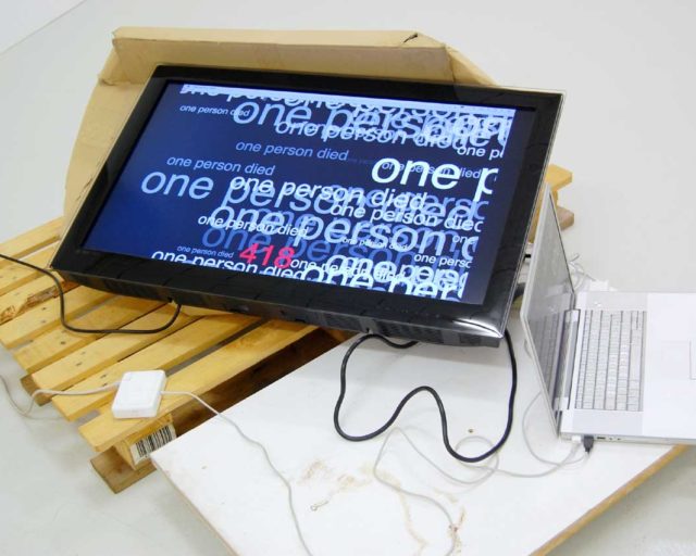 One person died. Ephemeral monument.